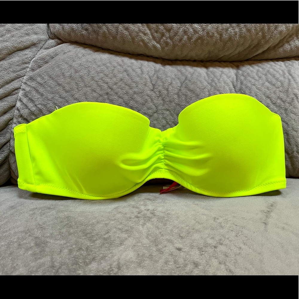 34B Victoria’s Secret neon bandeau bikini top